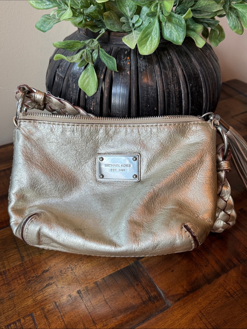 Michael Kors Metallic Gold with Braided Strap
